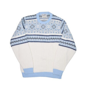 Vintage Kandahar Sweater Womens S Nordic Fair Isle Snowflake Holiday Crewneck